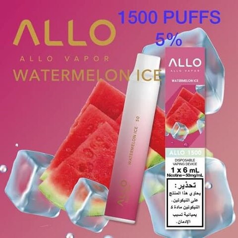 Allo 1500 Puffs Watermelon Ice Disposable Vape