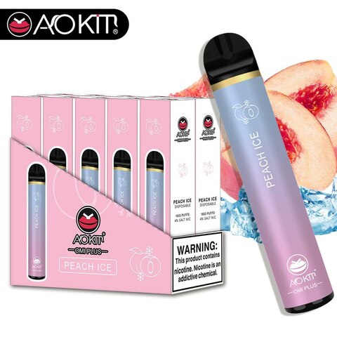 AOKIT Omi Plus Disposable 1600 Puffs 4% - Peach Ice