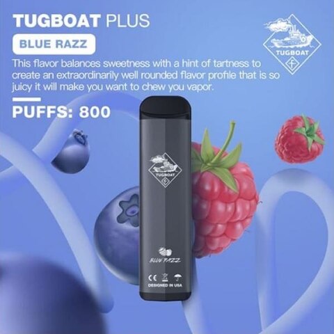 Tugboat Plus Blue Razz Disposable Vape