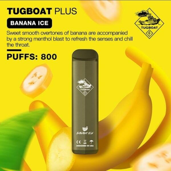 Tugboat Plus Banana Ice Disposable Vape