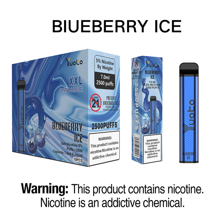 Yuoto XXL Blueberry Ice Disposable Vape (2500 Puffs) 3