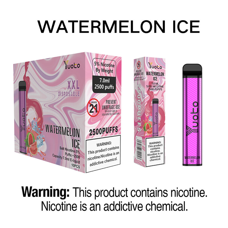 Yuoto XXL Watermelon Ice Disposable Vape (2500 Puffs) 3